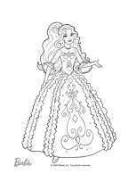 coloriage barbie jolie robe de bal